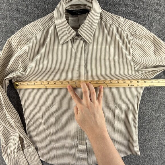 MAX MARA WEEKEND Striped Button Up Shirt Long Sleeve Italy Cotton Blend Women - Picture 6 of 16